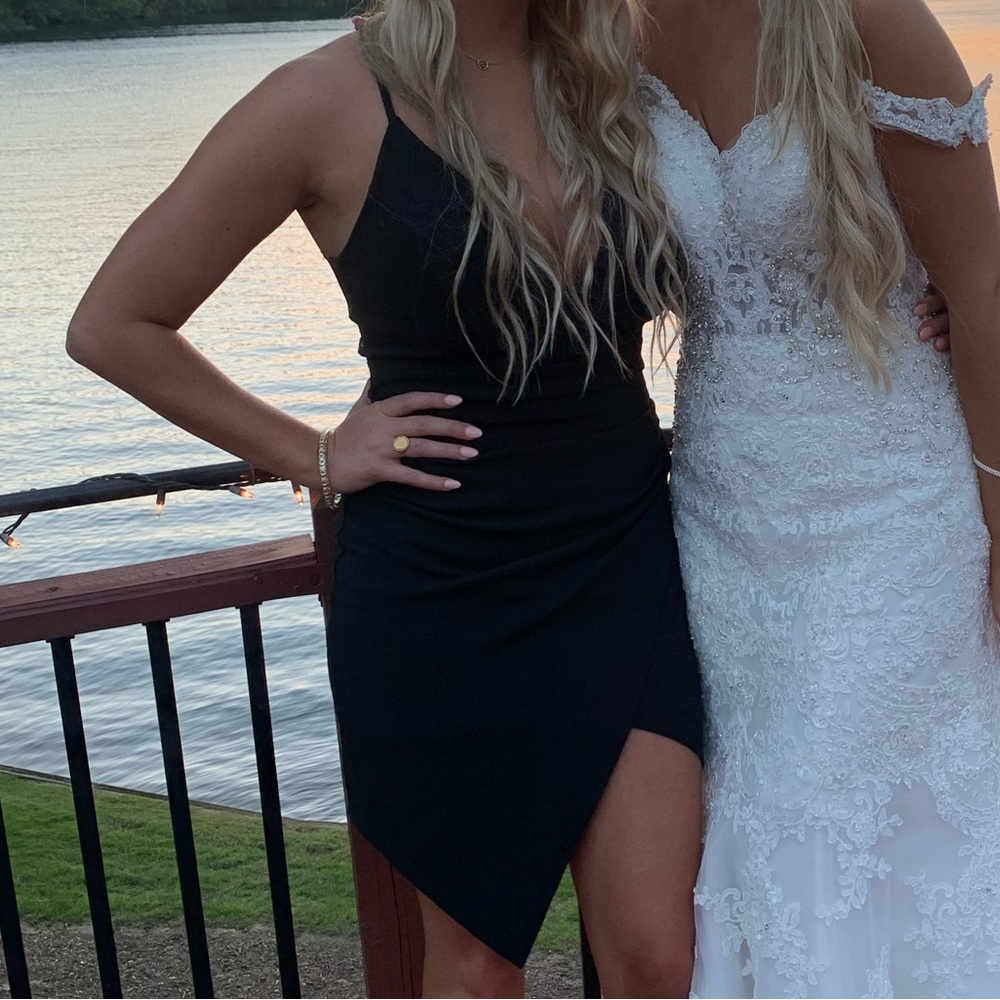 Black fitted dress